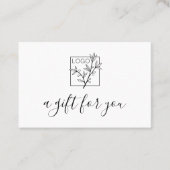 あなたのためのギフト ショッピング カスタムロゴ ホワイト ビジネス 名刺 (正面)