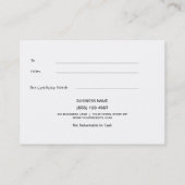 あなたのためのクリスマスのギフト券|ちょうど休日 割引カード (裏面)