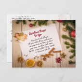あなたのためのクリスマスの祈り 希望の神様があなたを満たしてくださいますように ポストカード (正面/裏面)