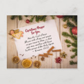 あなたのためのクリスマスの祈り 希望の神様があなたを満たしてくださいますように ポストカード (正面)