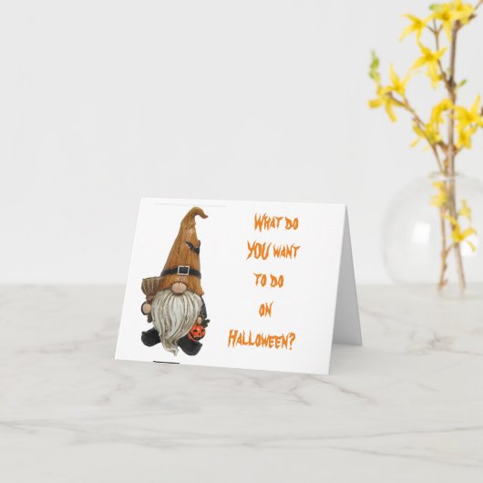 あなたのためのスカリーでありながら可愛くて面白いハロウィーン カード (黄色い花)