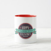 あなたのためのパーソナライズなバレンタインのキスI愛 マグカップ (中央)