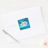 あなたのためのビーチブルーオーシャンシーウェーブスウォーターコースト スクエアシール (封筒)