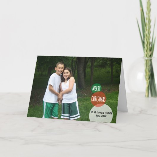 あなたのためのメリークリスマスの円 シーズンカード (正面)