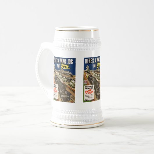 あなたのための戦争仕事第2次世界大戦 ビールジョッキ (正面左)
