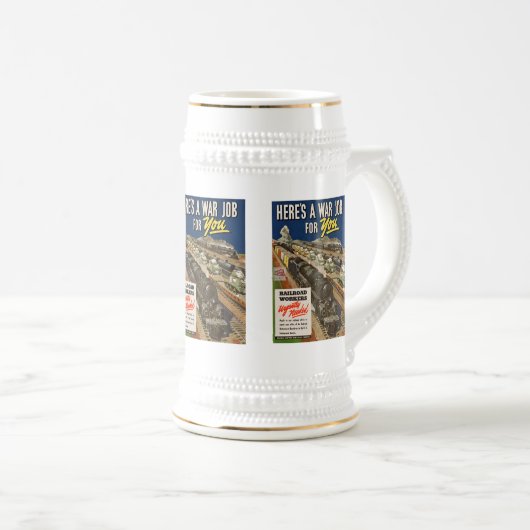 あなたのための戦争仕事第2次世界大戦 ビールジョッキ (正面右)