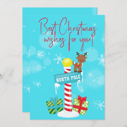 "あなたのための最も最高のなクリスマスの願い!" 休日カード シーズンカード (正面/裏面)