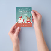 あなたのための特別なクリスマスメッセージ - サンタクロース チラシ (手)