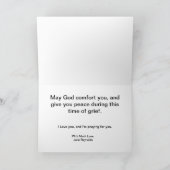 あなたのための神の天恵!  哀悼の言葉カード カード (内部)