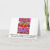 あなたのための私のハートの花生命の樹 カード (裏面)