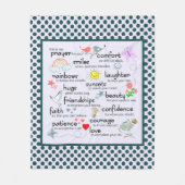 あなたのための私の祈りの言葉詩 フリースブランケット (正面)