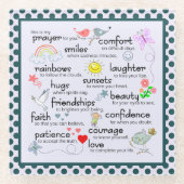 あなたのための私の祈りの言葉 ガラスコースター (正面)