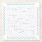 あなたのための私の祈りの言葉 ガラスコースター (裏面)