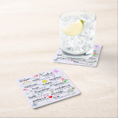 あなたのための私の祈りの言葉 スクエアペーパーコースター (インサイチュ)