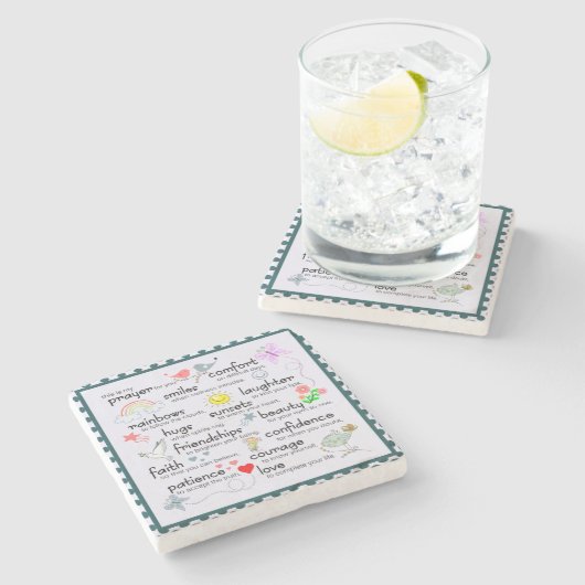 あなたのための私の祈りの言葉 ストーンコースター (横)