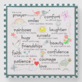 あなたのための私の祈りの言葉 ストーンコースター (正面)