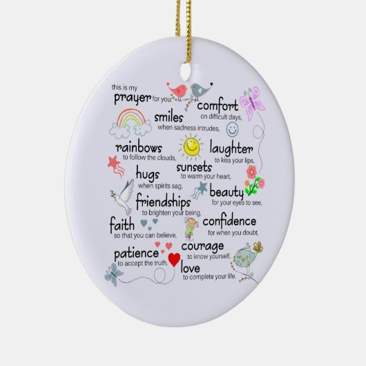 あなたのための私の祈りの言葉 セラミックオーナメント (右)