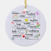あなたのための私の祈りの言葉 セラミックオーナメント (正面)