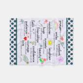 あなたのための私の祈りの言葉 フリースブランケット (正面(横))