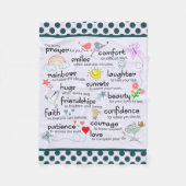 あなたのための私の祈りの言葉 フリースブランケット (正面)