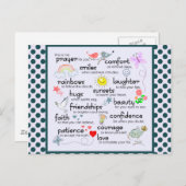 あなたのための私の祈りの言葉 ポストカード (正面/裏面)