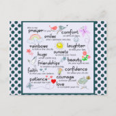 あなたのための私の祈りの言葉 ポストカード (正面)