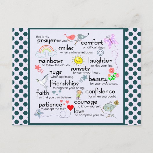 あなたのための私の祈りの言葉 ポストカード (正面)