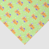 "あなたのための花"長い髪のかわいいのヨークシャーテリア 薄葉紙 (詳細)