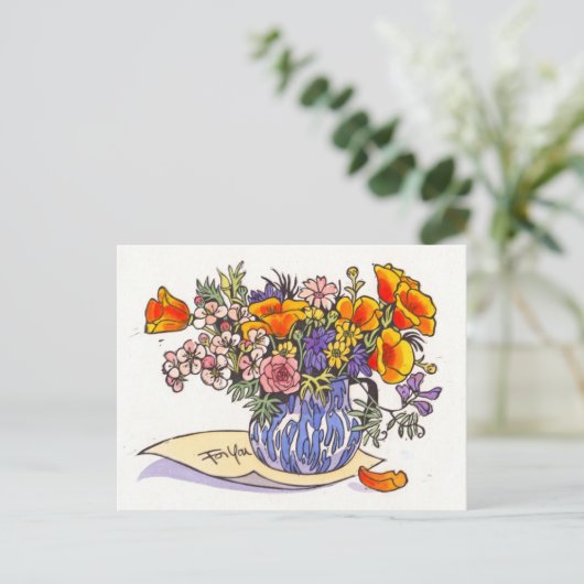 あなたのための野生の花束郵便はがき ポストカード (スタンド正面)