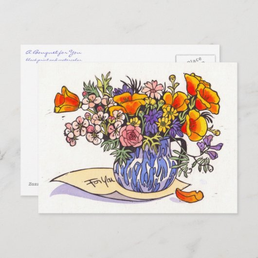 あなたのための野生の花束郵便はがき ポストカード (正面/裏面)