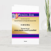 "あなたのための霊魂の読書"挨拶状 カード (裏面)