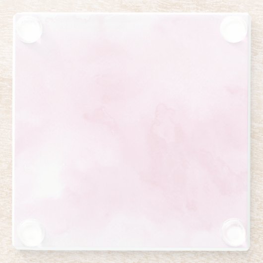 あなたののためのピンクの水彩画の背景 ガラスコースター (裏面)