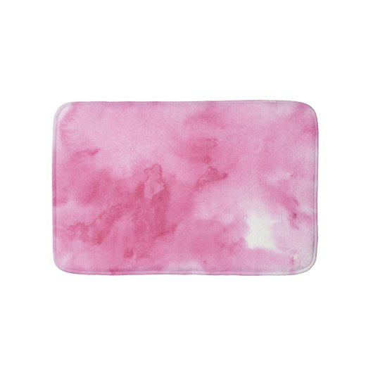 あなたののためのピンクの水彩画の背景 バスマット (正面)