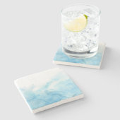 あなたののための多彩な水彩画の背景 ストーンコースター (横)