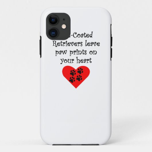 あなたのの平ら上塗を施してあるレトリーバーの許可の足のプリント彼 Case-Mate iPhoneケース (裏面)