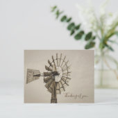 あなたのはがきの風車セピアの考えホイール ポストカード (スタンド正面)