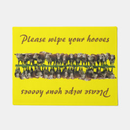 あなたのひづめ-牛--を拭いて下さい ドアマット