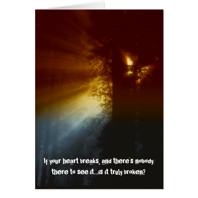 あなたのもしハートが壊れて、誰もカードを見ていない (正面)