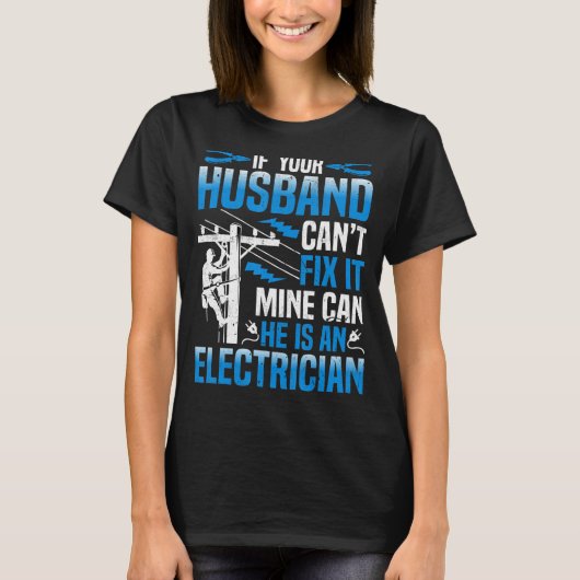 あなたのもし夫Canu2019t修正it鉱山電気缶電気 Tシャツ (正面)