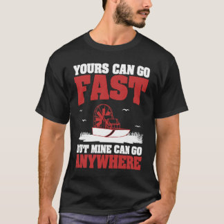 あなたのものも速く走れる クールなエアボート スワンプ ボーター A Tシャツ