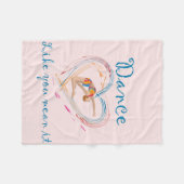 あなたのようなダンス平均それ フリースブランケット (正面(横))