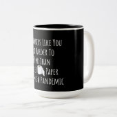 あなたのような同僚のコピーは～より見つけにくい ツートーンマグカップ (正面右)