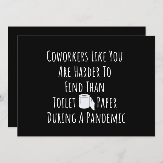 あなたのような同僚のコピーは～より見つけにくい 案内状 (正面/裏面)