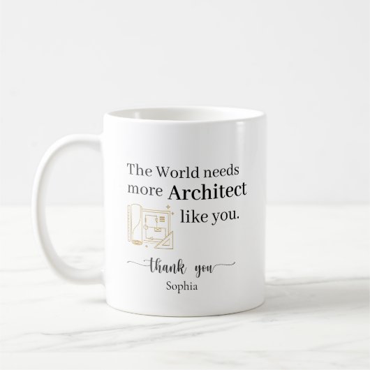 あなたのような建築家が世界に必要 コスチューム コーヒーマグカップ (左)