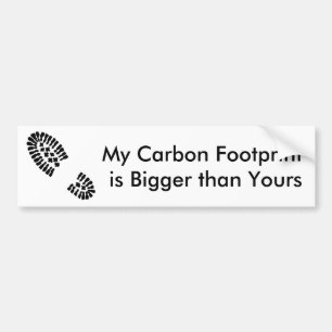 あなたのより大きい私のカーボンFootprintis バンパーステッカー