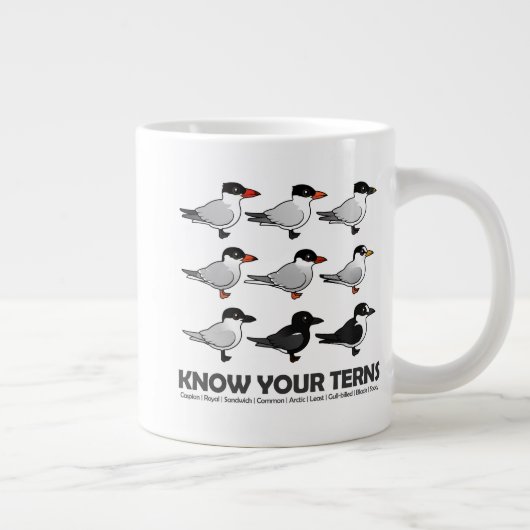 あなたのアジサシを知って下さい ジャンボコーヒーマグカップ (右)