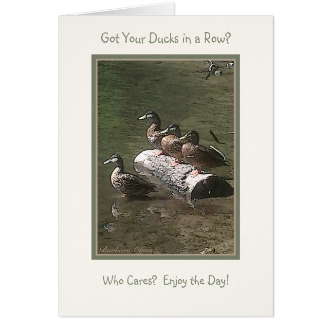 あなたのアヒルを続けて得ましたか。 (正面)