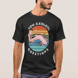 あなたのアホロートルに関する質問 少年 少女 かわいい アホロートル Tシャツ