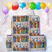 あなたのアートワーク子供のスケッチ誕生日Giftwrap ラッピングペーパー