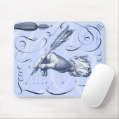 あなたのイニシャルとのエレガントで古い書道のマウスパッド マウスパッド (マウス)